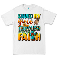 White saved by grace through faith Premium Tee - NancyCooperArtShop
