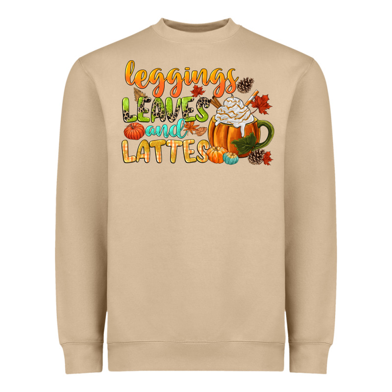 Leaves And Lattes Heavyweight Sweatshirt by CowGirlArtShop | Teevron