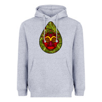 Heather Grey african masks teardrop  7 Heavyweight Hoodie - BundleAndBundleShop