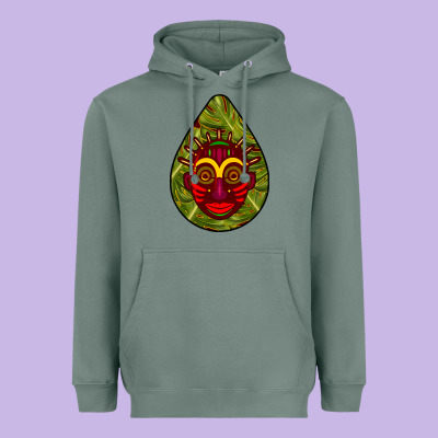African Masks Teardrop  7 Heavyweight Hoodie Designed By Bundleandbundleshop