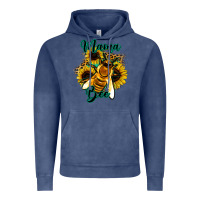 Vintage Denim Leopard Sunflower Western Mama Bee Vintage Hoodie - Bettercallsaul