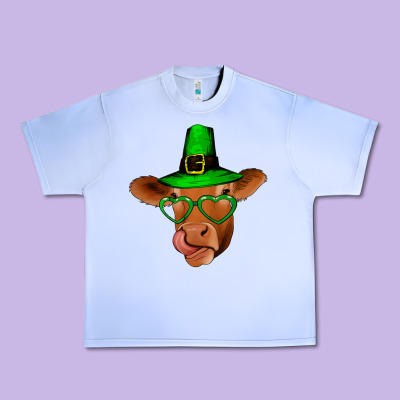 St Patricks Day Cow Urban Heavy Tee Designed By Bettercallsaul