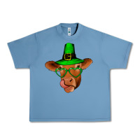 Pebble Blue St Patricks Day Cow Urban Heavy Tee - Bettercallsaul