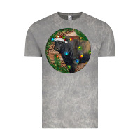 Cloud Rock Black Angus Bull with Christmas Lights Vintage Tee - RanaPortraitStore