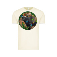Vintage Arctic Black Angus Bull with Christmas Lights Vintage Tee - RanaPortraitStore