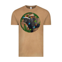 Vintage Camel Black Angus Bull with Christmas Lights Vintage Tee - RanaPortraitStore