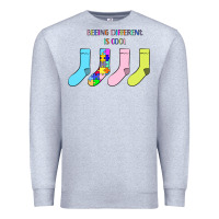 Heather Grey Titi Pretty Art Being Different Is Cool Premium Sweatshirt - CowhideDigitalArt