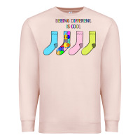Pale Pink Titi Pretty Art Being Different Is Cool Premium Sweatshirt - CowhideDigitalArt
