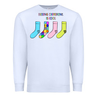 White Titi Pretty Art Being Different Is Cool Premium Sweatshirt - CowhideDigitalArt