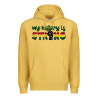 Antique Gold My history is strong Premium Hoodie - FaDigitalArtStudio