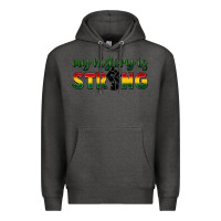 Charcoal Heather My history is strong Premium Hoodie - FaDigitalArtStudio