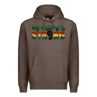 Coffee My history is strong Premium Hoodie - FaDigitalArtStudio