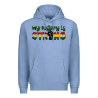 Colony Blue My history is strong Premium Hoodie - FaDigitalArtStudio
