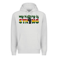 Dove Grey My history is strong Premium Hoodie - FaDigitalArtStudio