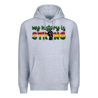 Heather Grey My history is strong Premium Hoodie - FaDigitalArtStudio