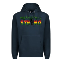 Navy My history is strong Premium Hoodie - FaDigitalArtStudio