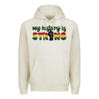 Oatmeal Heather My history is strong Premium Hoodie - FaDigitalArtStudio