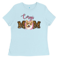 Baby Blue Corgi Mom Ladies Tee - Jasminsmagicworld