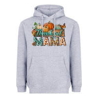 Heather Grey thankful mama Heavyweight Hoodie - BundleAndBundleShop