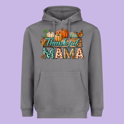 Thankful Mama Heavyweight Hoodie Designed By Bundleandbundleshop