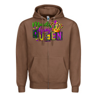 Chestnut mardi gras queen Zipper Hoodie - FaDigitalArtStudio