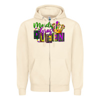 Sandshell mardi gras queen Zipper Hoodie - FaDigitalArtStudio