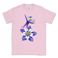 Bubblegum Pink Colorado Rocky Mountain Columbine Flower Classic Tee - RanaPortraitStore