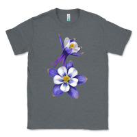 Charcoal Heather Colorado Rocky Mountain Columbine Flower Classic Tee - RanaPortraitStore