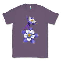 Lavender Colorado Rocky Mountain Columbine Flower Classic Tee - RanaPortraitStore