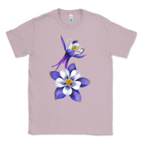 Lilac Colorado Rocky Mountain Columbine Flower Classic Tee - RanaPortraitStore