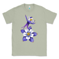 Matcha Colorado Rocky Mountain Columbine Flower Classic Tee - RanaPortraitStore