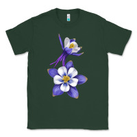 Sports Green Colorado Rocky Mountain Columbine Flower Classic Tee - RanaPortraitStore
