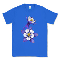 True Royal Colorado Rocky Mountain Columbine Flower Classic Tee - RanaPortraitStore