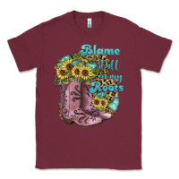 Burgundy Blame It All On My Roots Classic Tee - JahusDesignShop