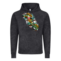 Vintage Black Baja California Sur State Of Mexico Map Vintage Hoodie - RanaPortraitStore