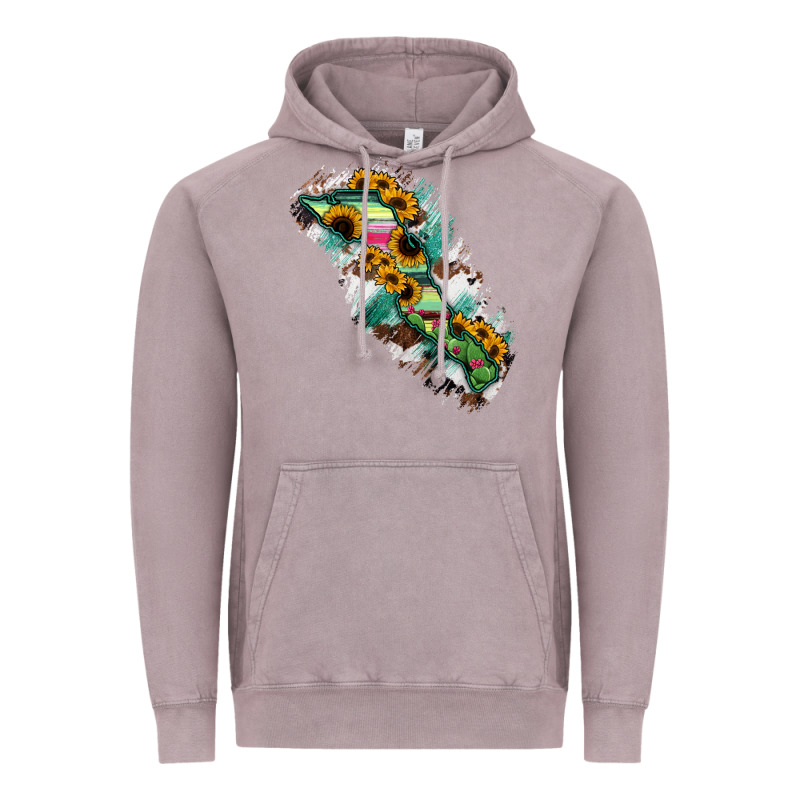 Baja California Sur State Of Mexico Map Vintage Hoodie by RanaPortraitStore | Teevron
