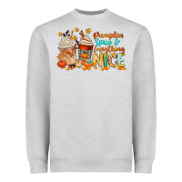 Heather Grey pumpkin spice and everything nice Heavyweight Sweatshirt - CowGirlArtShop