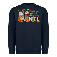 Navy pumpkin spice and everything nice Heavyweight Sweatshirt - CowGirlArtShop