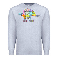 Heather Grey Titi Pretty Art Love And Accept Premium Sweatshirt - CowhideDigitalArt