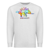 Oatmeal Heather Titi Pretty Art Love And Accept Premium Sweatshirt - CowhideDigitalArt