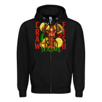 Black Crawfish season Zipper Hoodie - FaDigitalArtStudio