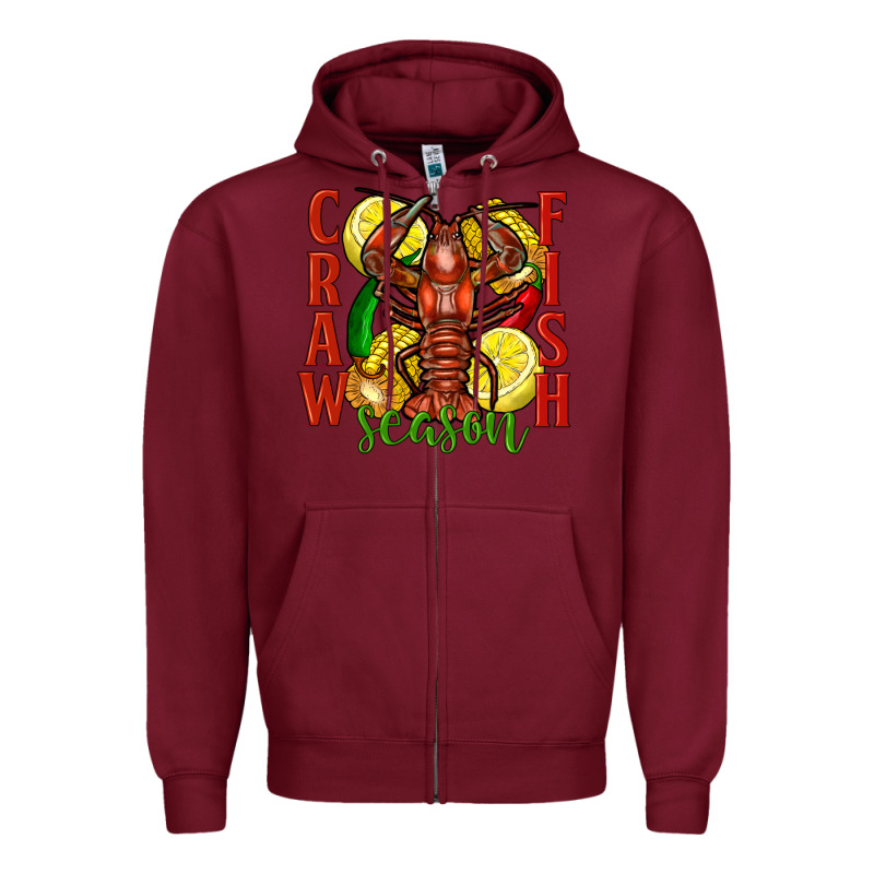 Crawfish Season Zipper Hoodie by FaDigitalArtStudio | Teevron