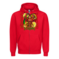Red Crawfish season Zipper Hoodie - FaDigitalArtStudio