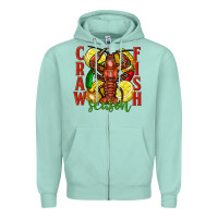 Seafoam Crawfish season Zipper Hoodie - FaDigitalArtStudio