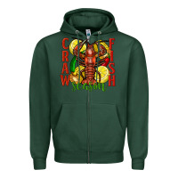 Sports Green Crawfish season Zipper Hoodie - FaDigitalArtStudio