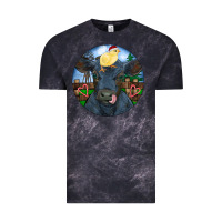 Cloud Black Black Angus Cattle with Santa Chick Christmas Vintage Tee - RanaPortraitStore