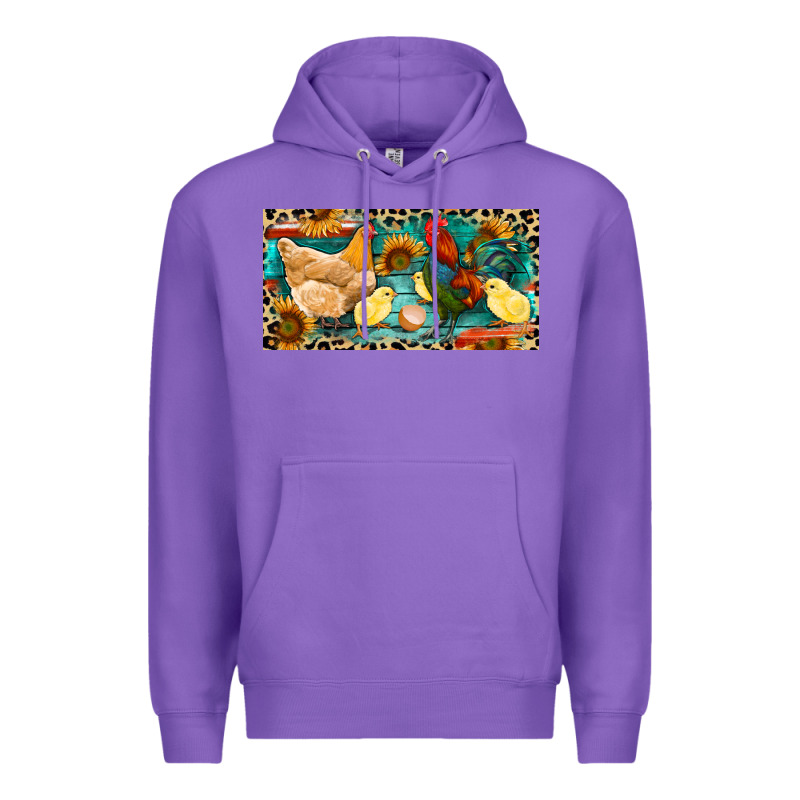 Chicken Rooster And Chicks With Leopard Premium Hoodie by RanaPortraitStore | Teevron