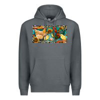 Rock Chicken rooster and chicks with leopard Premium Hoodie - RanaPortraitStore