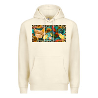 Sandshell Chicken rooster and chicks with leopard Premium Hoodie - RanaPortraitStore