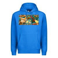 True Royal Chicken rooster and chicks with leopard Premium Hoodie - RanaPortraitStore